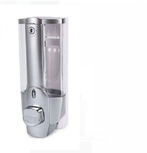 Rectangular Long Lasting Storage Capacity 350 Ml Wall Mounted Silver Liquid Soap Dispenser