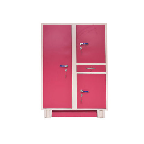 Multi Storage Long Durable Heavy Duty Corrosion Resistant Rectangular Steel Almirah For 3doors