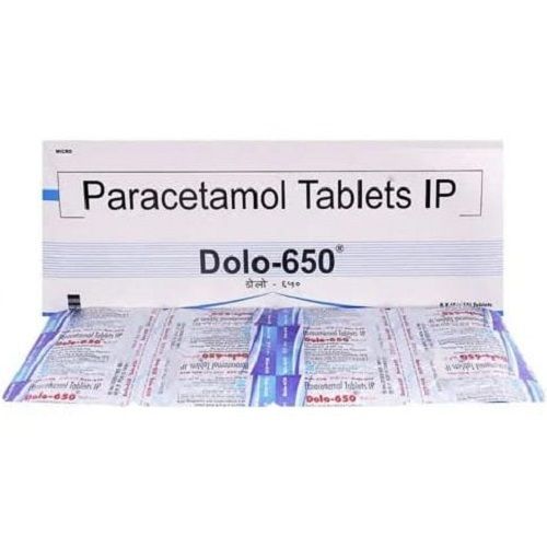 White Paracetamol Tablets Ip 650 Mg, Pack Of 10 Strip 