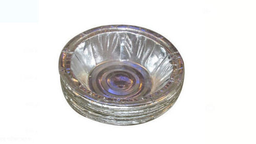 Light Weight Round Shape Thickness 1 Mm And Size 3 Inches Silver Paper Bowl For Event 