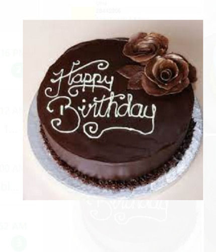 Round Shaped Brown Color Eggless Tasty And Delicious Birthday Chocolate Cake 1 Kilogram Fat Contains (%): 16 Percentage ( % )