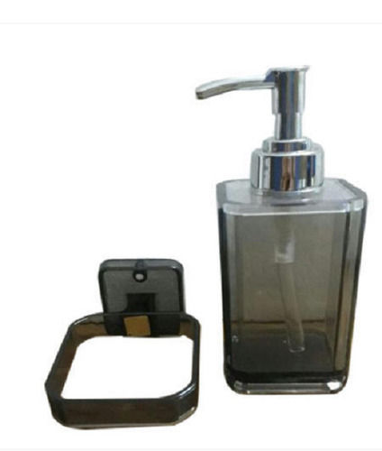 Pvc Storage Capacity 200 Ml Unbreakable Clear Black Plastic Liquid Soap Dispenser