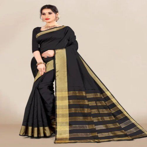 Black Woven Design Festive Wear Saree