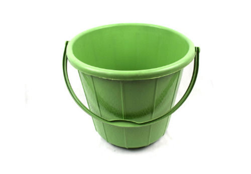 Smooth Capacity 20 Liter Green Hdpe Strong Plastic Round Shape With Handle Water Bucket