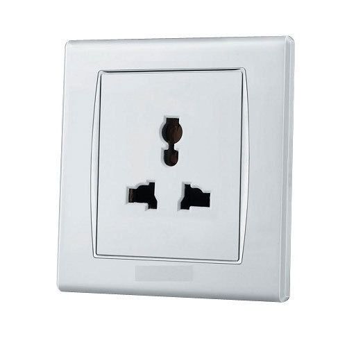 220 Voltage 50Hz Frequency Rectangular Shape White Single Electrical Socket Application: Home Appliances