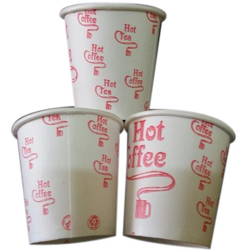 50Ml Lightweight And Disposable White Printed Hot Coffee Paper Tea Cup  Size: 2-5 Inches