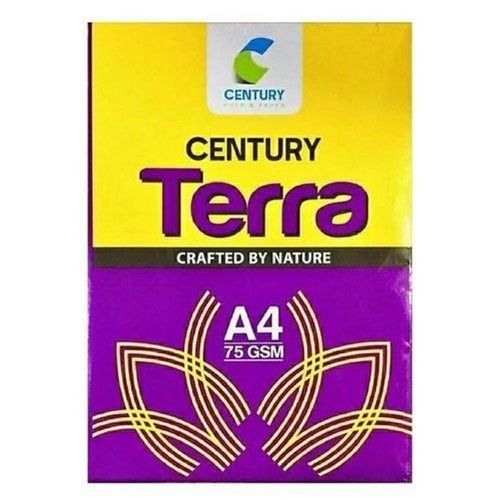 Green 80 Gsm Rectangular 0.5 Mm Thick Century Terra A4 Size Copier Paper 