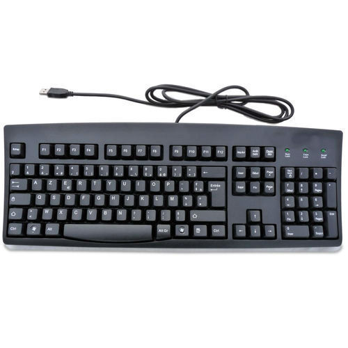 High Performance And Light Weight Black Standard Computer Wired Keyboard Operating Distance: 5  Centimeter (Cm)