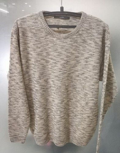 Grey Men Full Sleeves And Crew Neck Comfortable Fashionable Woolen Sweaters