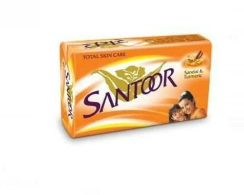 Antiseptic Pack Of 100 Gm Nice Fragrance Sandal And Turmeric Santoor Soap For Total Skin Care