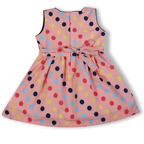 Pink Printed Designer Wear Soft Comfortable And Stylish Cotton Frocks For Kids