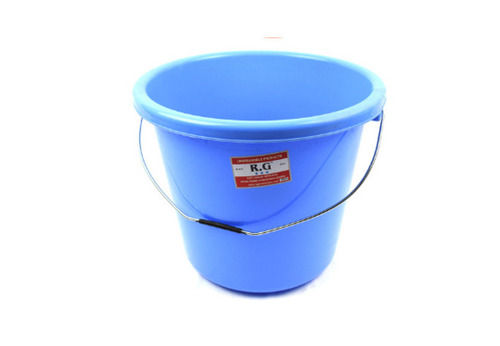 Round Capacity 20 Liter Blue Strong Plastic With Steel Handle Water Bucket