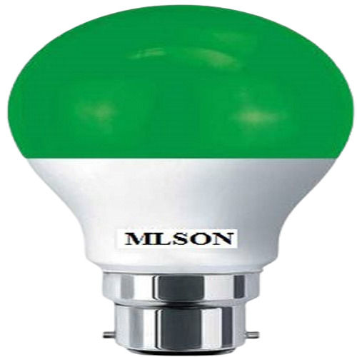 Round Down Green Colored LED Bulb