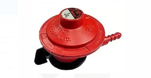 Red Color Mild Steel Material Adjustable Manual Pan Coated Gas Regulator  Weight: 300 Grams (G)