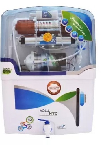 Aqua NYC RO Water Purifier - Plastic 10 Liters Capacity Trendy Colors | Wall Mounted 25 Watt Power Removes 99.9% Bacteria and Viruses