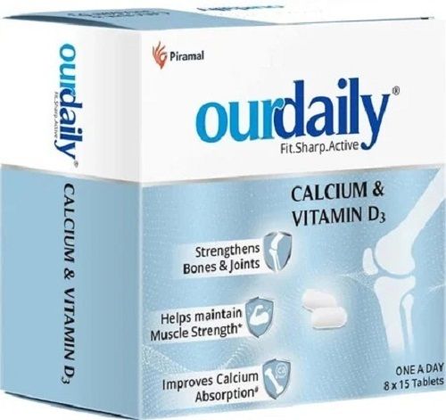 Piramal Ourdaily Fit Sharp Active Calcium And Vitamin D3 Tablets Pack Of 8 X 15 Medicine Raw Materials