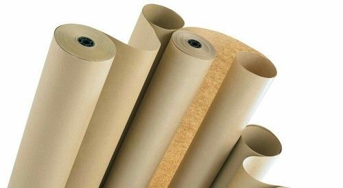 Eco Friendly And Recyclable Brown Plain Packaging Corrugated Paper Roll