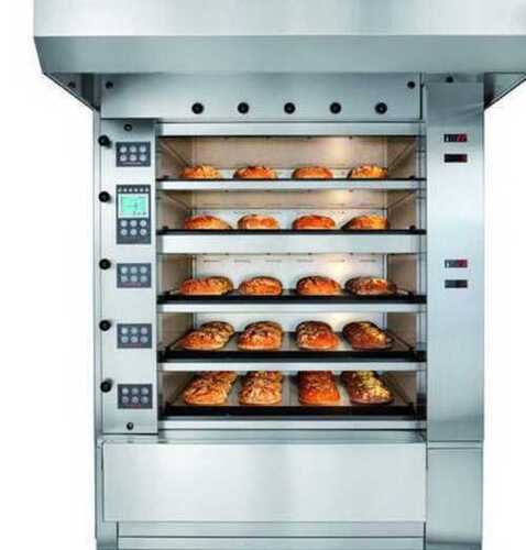 Silver Electric Bakery Oven For Cakes, Semi-Automatic Grade And Metal Body