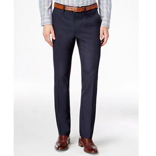 MENS NAVY SOLID TAPERED FIT TROUSER  JDC Store Online Shopping