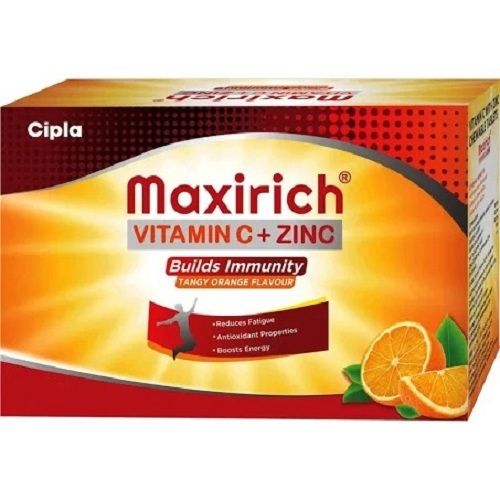 Maxirich Vitamin C+ Zinc Builds Immunity Tangy Orance Flavour Pack Of 10 X 15 Strips Dosage Form: Tablet