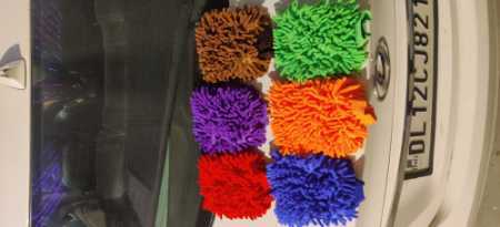 Multicolor Microfiber Chenille Mitt Cleaning Gloves