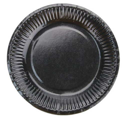 Casual Dinners Reusable And Eco Friendly Light Weight Recyclable Black Disposable Paper Plate 