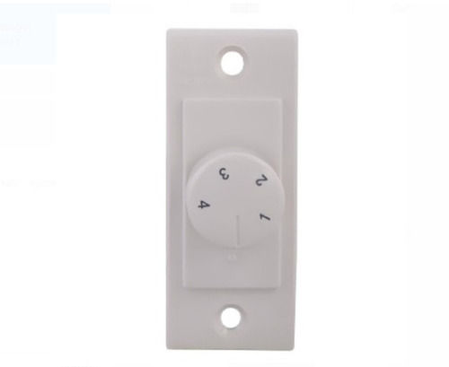 Single Phase 4 Step Max Wall Mounted White Plastic Fan Regulator