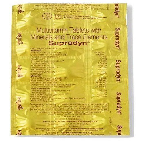 With Minerals And Trace Elements Supradyn Multivitamin Tablets For Well Growth And Development Health Supplements