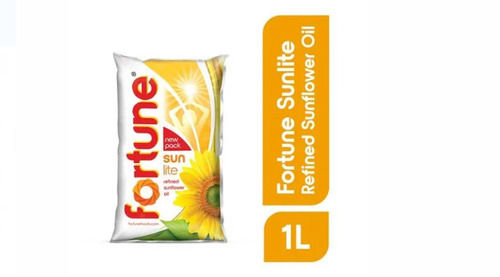 Light Yellow Pack Of 1 Liter 99% Pure Fortune Sunlite Refined Sunflower Oil For Cooking