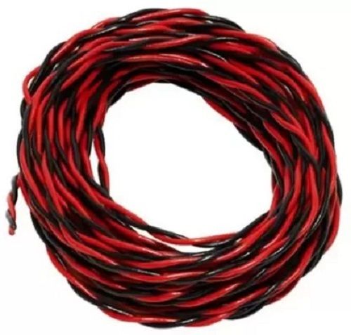 2Mm Thickness 20 Meter Length Black And Red 30 Gauge Electric Cable For Industiral Application: Industrial