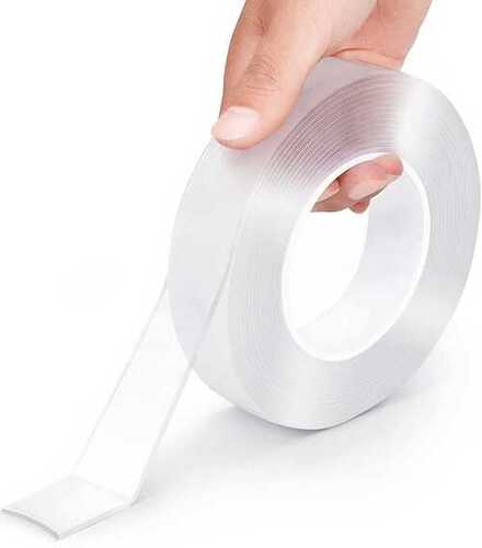 Clear Adhesive Tape For Multipurpose Use In Transparent White Color, Strong Sticky 