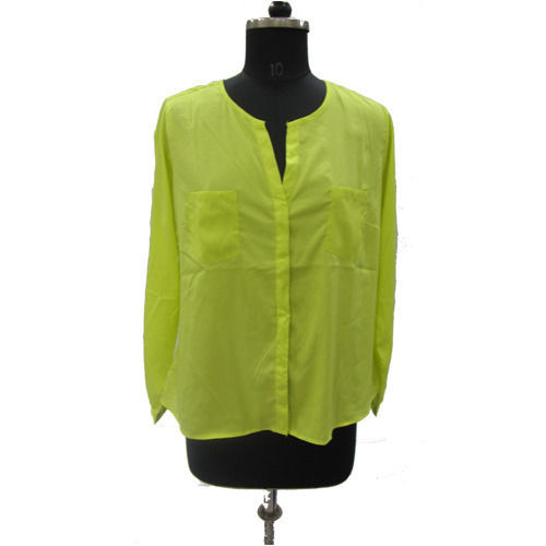 Lightweight Comfortable Breathable Long Sleeves And Light Fabric Cotton Light Green Ladies Shirt  Size: Xxl