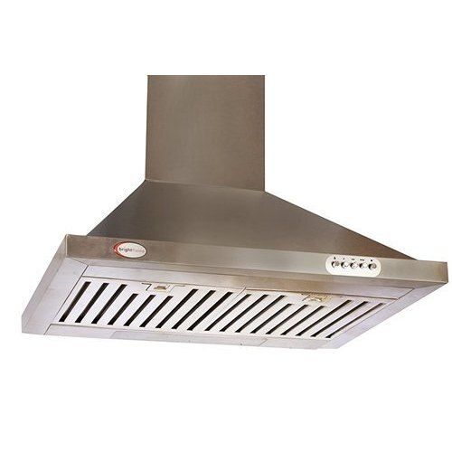 Easy To Clean Ruggedly Constructed Wall Mounted Electric Silver Kitchen Chimney