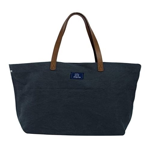 Navy Blue Canvas Tote Bag