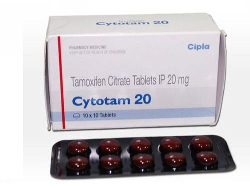 Cytotam 20 Tamoxifen Ip 20 Mg, Packaging Size 10 X 10 Tablets Ingredients: Natural Yeast