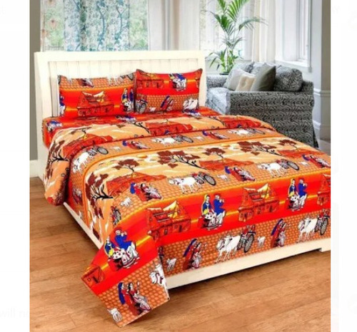 Multi Color Printed Pattern Washable And Comfortable Cotton Fancy Single Bed Sheets