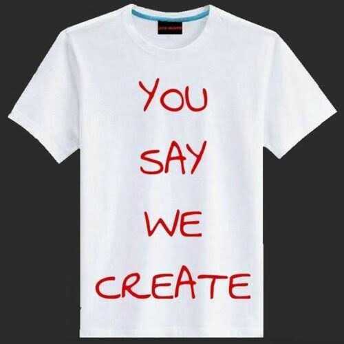 Round Neck Short Sleeve Polyester Customized T Shirts For Casual Wear