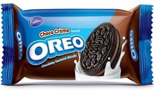 100 Percent Delicious Chocolaty Sandwich Oreo Biscuits For Tea Time Snacks Fat Content (%): 50 Gm Grams (G)