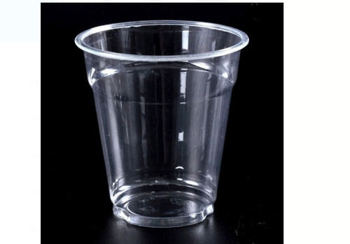 Round Shape Thickness 1 Mm Size 200 Ml Transparent Disposable Plastic Glass 