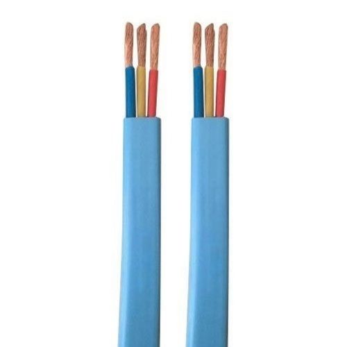 2.5Sqmm Blue 3Core Fire Proof Safe And Secure Flat Copper Electrical Wire Rated Voltage: 1100 Volt (V)