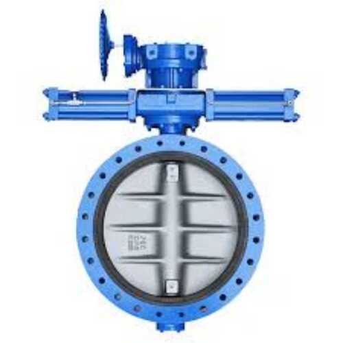 High Pressure Butterfly Valve In Stainless Steel Metal And Blue Color Power Source: Hydraulic