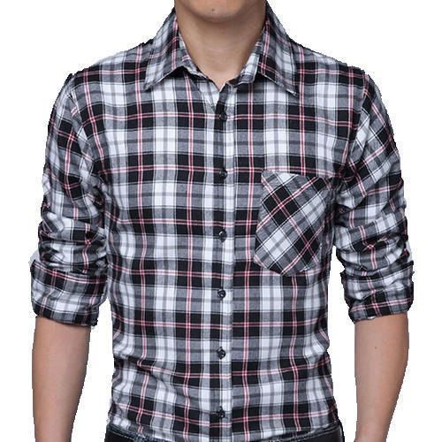 Semi-Automatic Men Full Sleeves Skin Friendly Breathable And Comfortable Cotton Shirts 