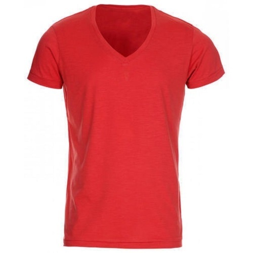 Mens Plain Short Sleeve V-Neck Casual Wear Cotton T-Shirt