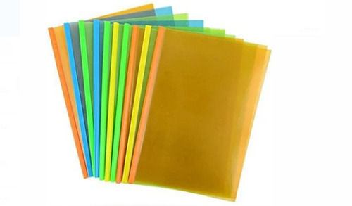 Multicolor Rectangle Attractive Look Soft Cover A4 Size Plain Plastic Files
