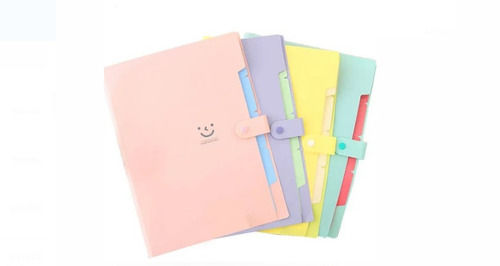 Multicolor Rectangle Shape Soft Cover A4 Size Plain Office File Folder For Office  Dimensions: 11*14 Inch (In)