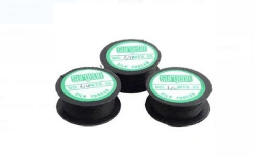 Set Of 3 Pcs Thickness 0.4mm Black Polyester Surgeon Thread For Hospitals