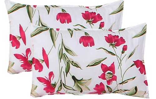 Red And White Skin Friendly Light Weight Comfortable Soft Smooth Cotton Printed Cushion Pillow