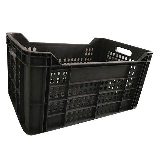 Unbreakable Solid Strong Rectangular Plastic Material Crates For Store Items