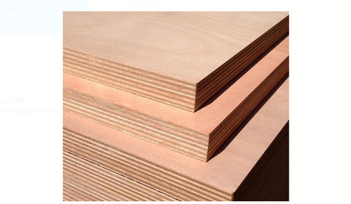 Water Resistant And Durable Brown Rectangular Thickness 10mm Size 6x4 Feet Marine Plywood