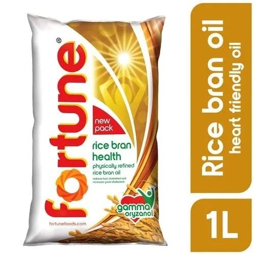 1 Liter Fortune Rice Bran Physically Refined Cooking Oil, Heart Friendly Oil
